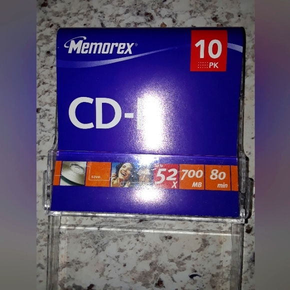10 * Memorex Blank CD-Rom upto 52x Speed 700MB 80 Minutes + Flip Open Case New - Picture 3 of 5